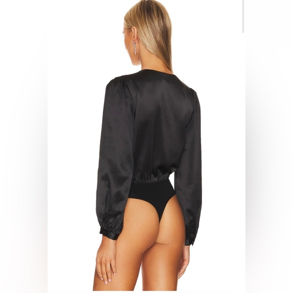 Revolve About Us Black Deep Neck Bodysuit - Picture 2 of 4